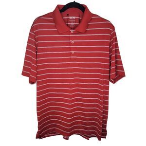 Adidas Pure Motion Striped Golf Polo Shirt Top Size Large